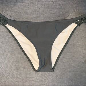 Kendall & Kylie Olive Green Lace Trim Bikini Bottoms